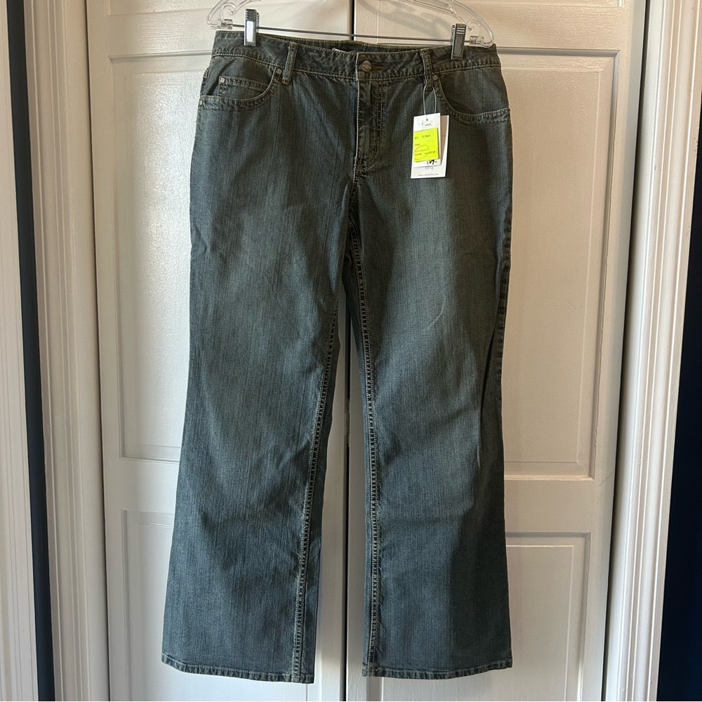 CAbi Women's Boot Cut Jeans in Faded Black